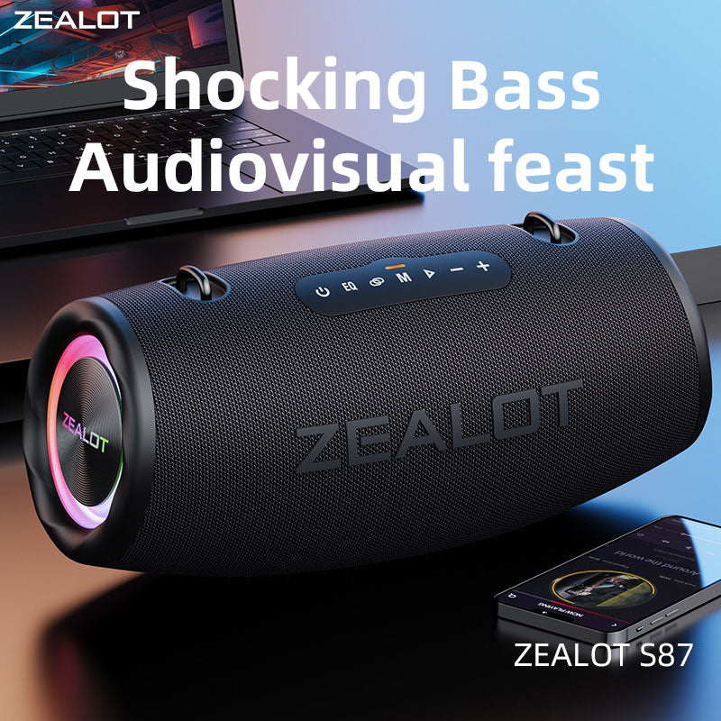 ZEALOT S87 80W Heavy Bass Wireless Party Speaker - Angle 3