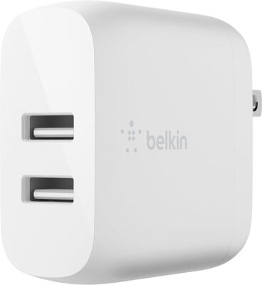 DUAL USB A WALL CHARGER 24W | Color” WHITE