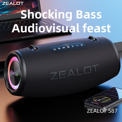ZEALOT S87 80W Heavy Bass Wireless Party Speaker - Angle 3