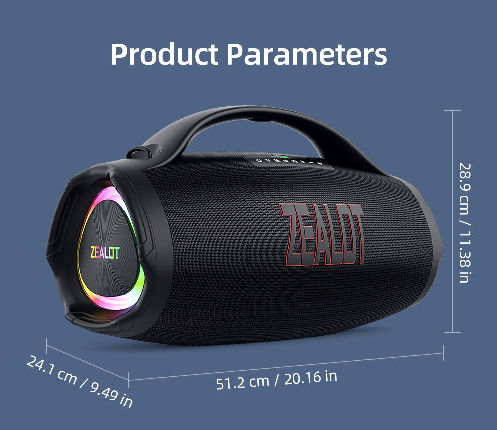 ZEALOT S98 120W High Power RGB Party Speaker - Angle 2