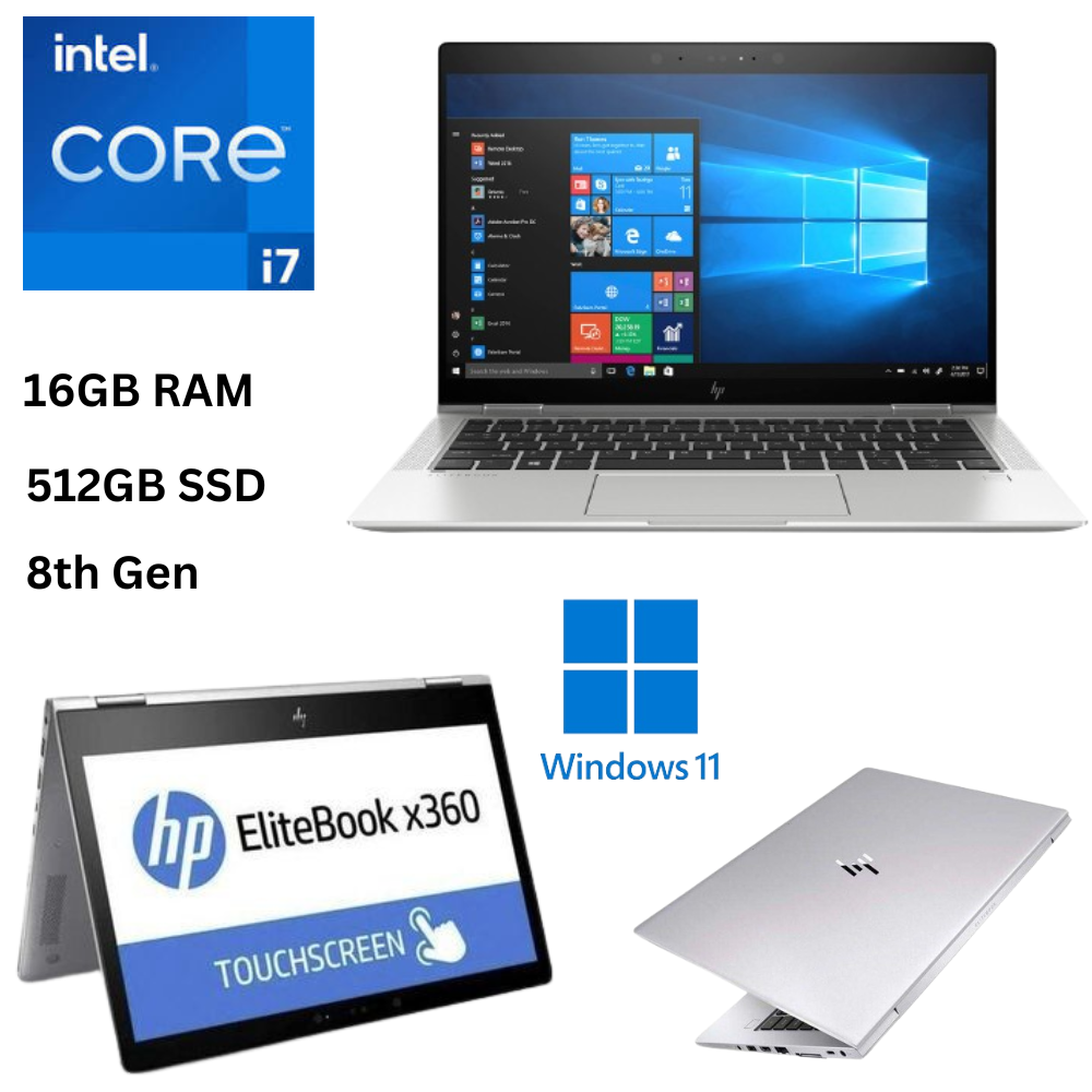HP Elitebook 1030 G4 2-in-1 - 13" FHD+, 16GB RAM, 512GB NVMe SSD