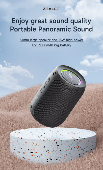 ZEALOT S32 Pro Upgraded Portable Bluetooth Speaker - Angle 3