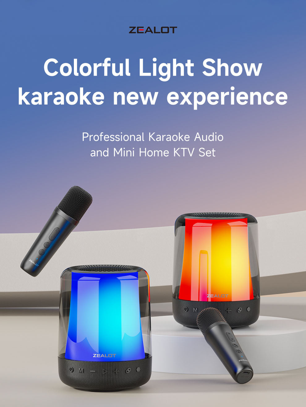 ZEALOT S66M Portable Karaoke Speaker with Wireless Microphone