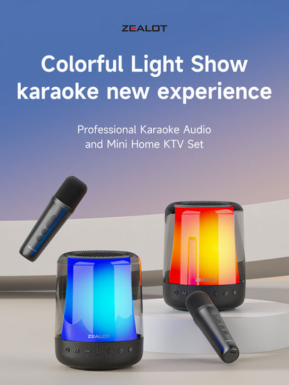 ZEALOT S66M Portable Karaoke Speaker with Wireless Microphone
