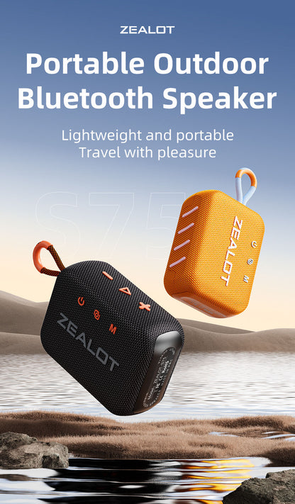 ZEALOT S75 Waterproof Compact Wireless Speaker - Angle 2