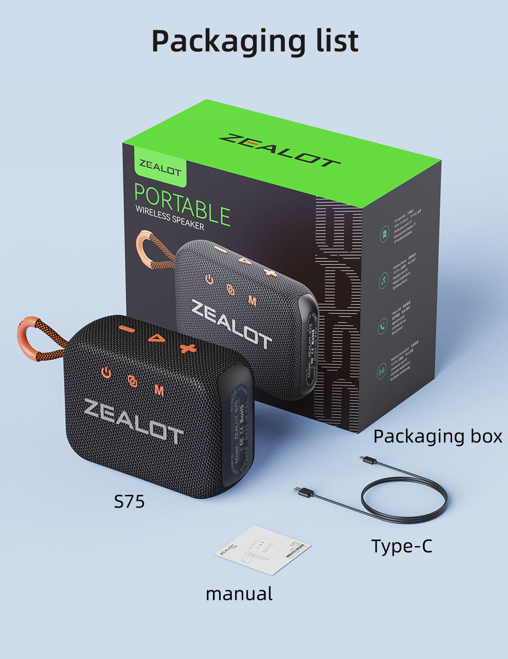 ZEALOT S75 Waterproof Compact Wireless Speaker