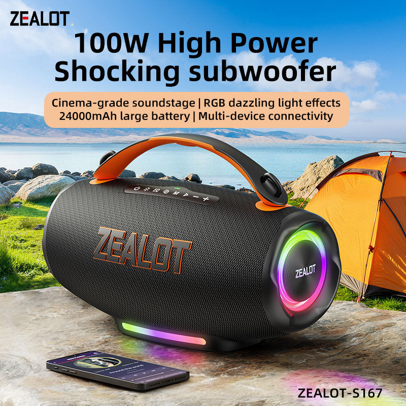 ZEALOT S167 Heavy Bass Party Bluetooth Speaker - Angle 2