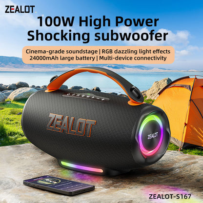 ZEALOT S167 Heavy Bass Party Bluetooth Speaker - Angle 2