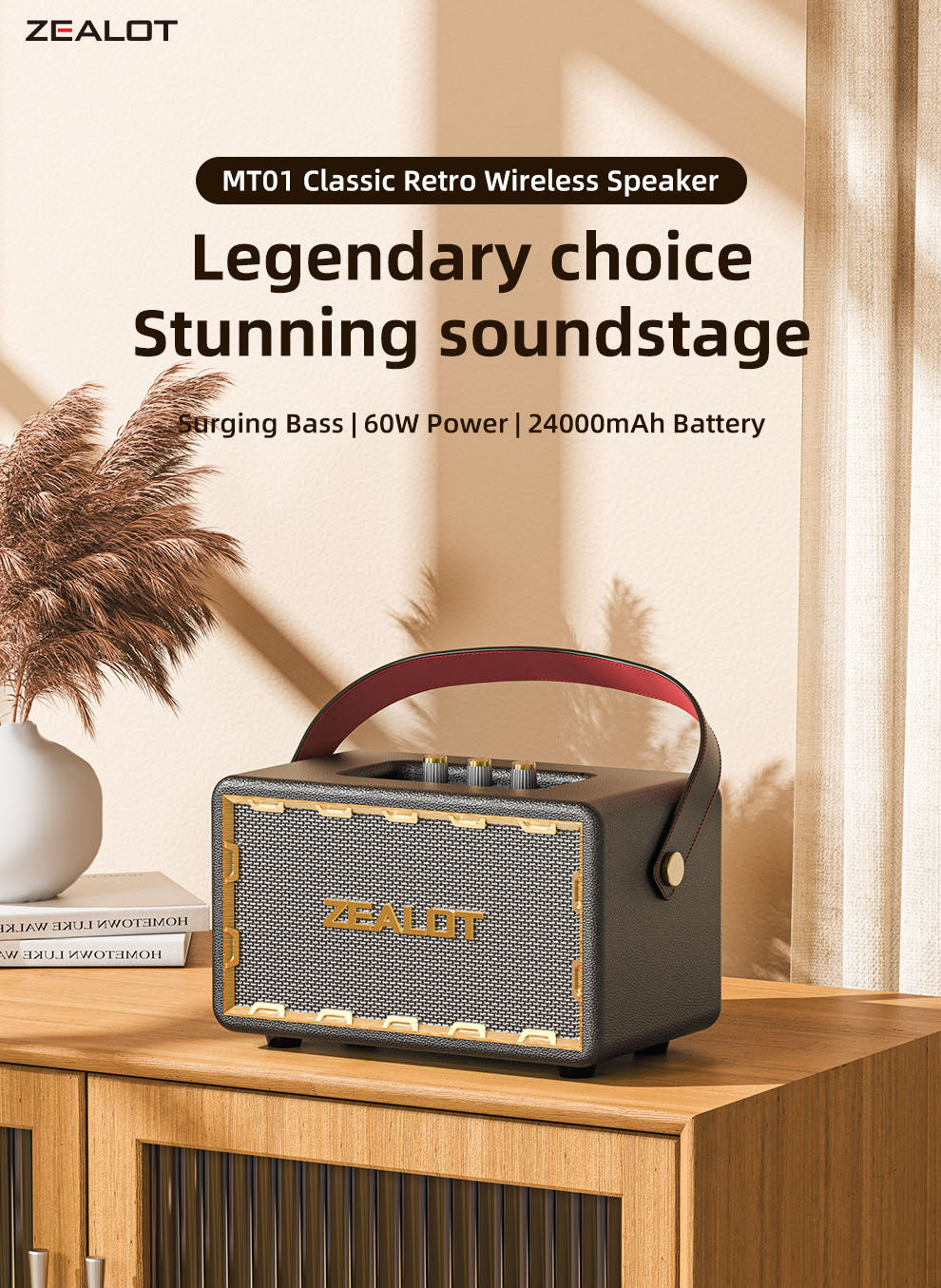 ZEALOT MT01 Desktop Hi-Fi Wireless Speaker