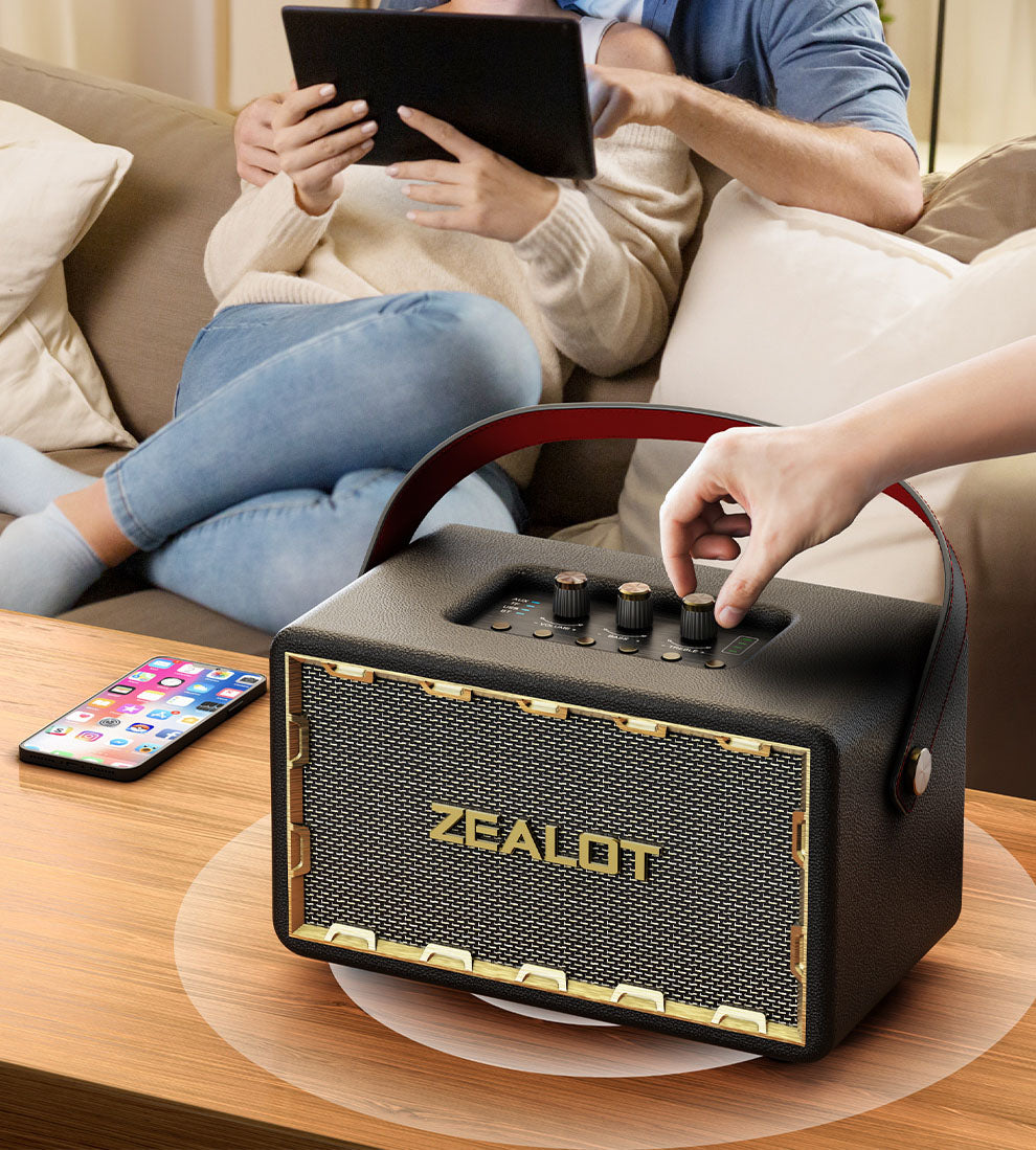 ZEALOT MT01 Desktop Hi-Fi Wireless Speaker - Angle 2