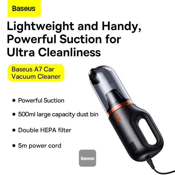 Baseus A7 Cordless Car Vacuum Cleaner - Image 3