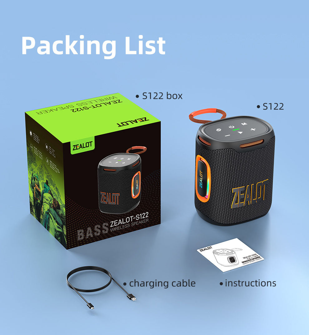 ZEALOT S122 Portable Outdoor Wireless Speaker