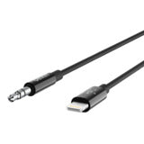 3.5mm Audio Cable With Lightning Connector 1.8m | Black - Image 3
