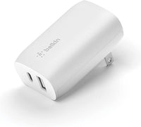 37W DUAL WALL CHARGER WITH PPS WHITE