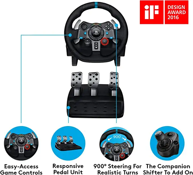 Logitech G29 Driving Force Racing Wheel – (PlayStation and PC) - Image 2