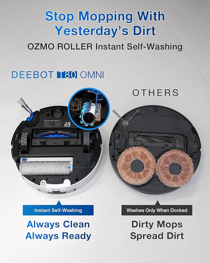 Ecovacs Deebot T80 Omni Robot Vacuum and Mop - Image 2