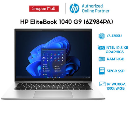 HP Elitebook 1040 G9 2-in-1 - 14" FHD+, 16GB RAM, 512GB NVMe SSD