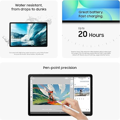 Samsung Galaxy Tab S10 FE + 5G, 8GB/128GB – LTE | color” Gray - Image 3