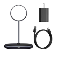 Baseus Swan 2-in-1 Wireless Magnetic Charging Bracket, 20W – Black