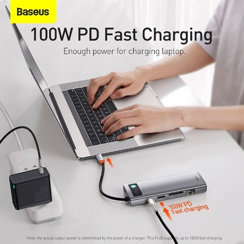 Baseus Metal Gleam Series 9-in-1 Multi-functional Type-c Hub - Image 4