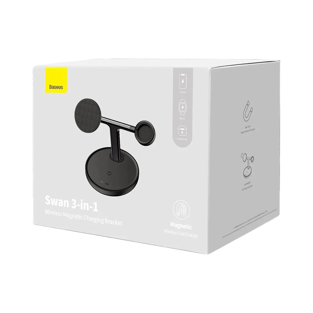 Baseus Swan 3 in 1 (Magnetic Wireless Charger Stand) - Image 3