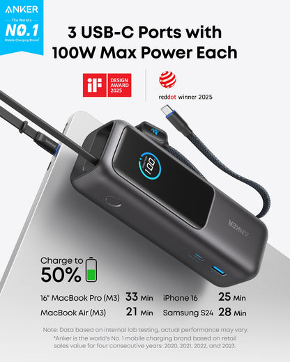 Anker Laptop Power Bank (25,000mAh, 165W)