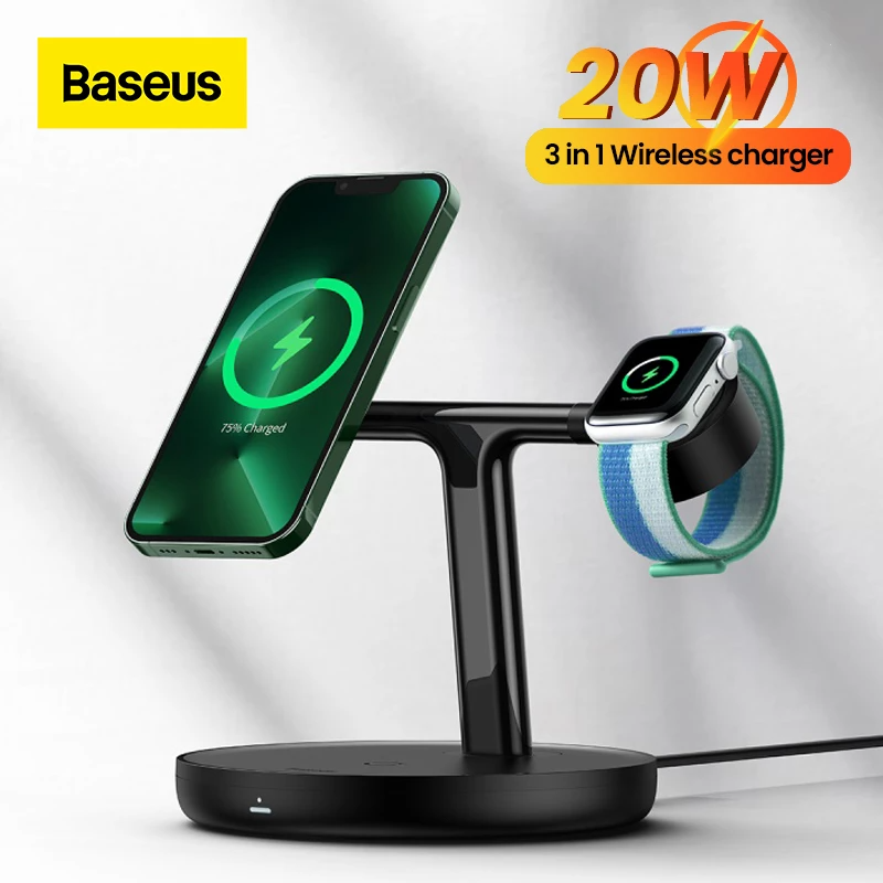 Baseus Swan 3 in 1 (Magnetic Wireless Charger Stand) - Image 2