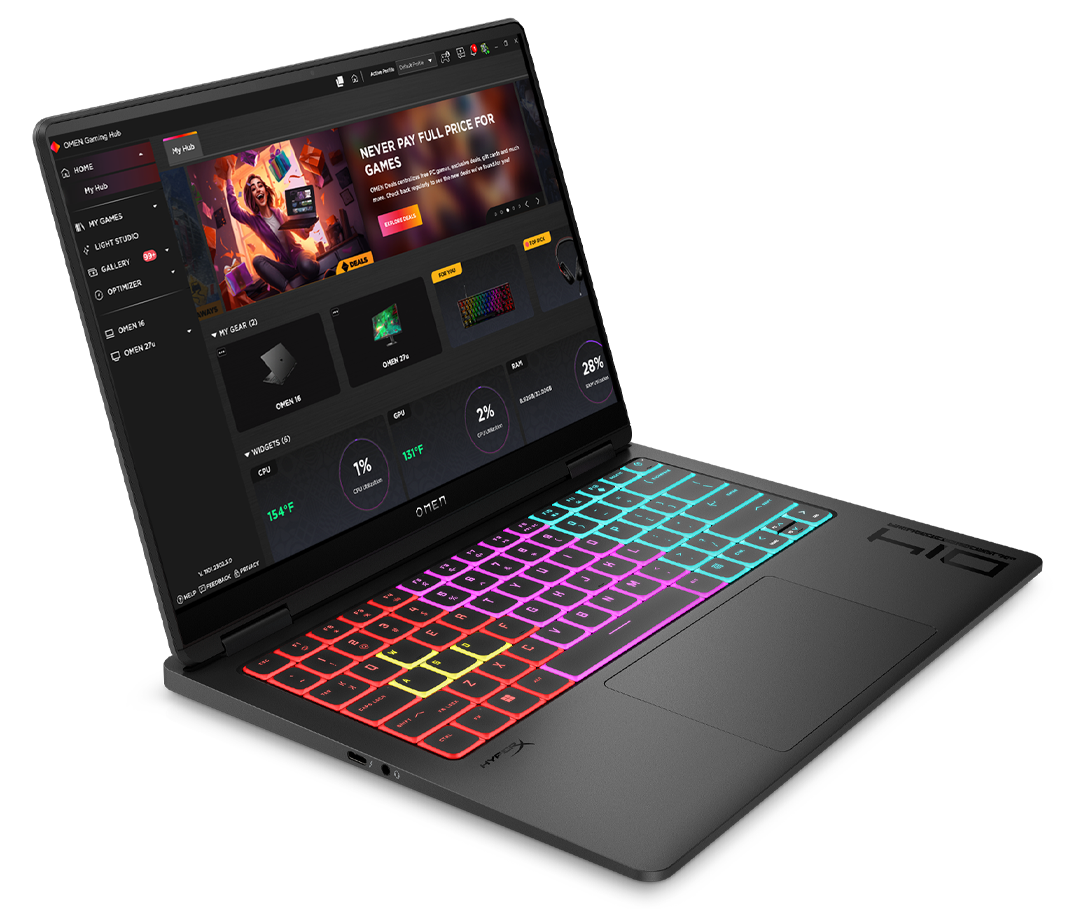 HP Omen 14 Transcend (Ultra 7 155H) - 14" 3K 120Hz OLED, 16GB RAM, 1TB SSD