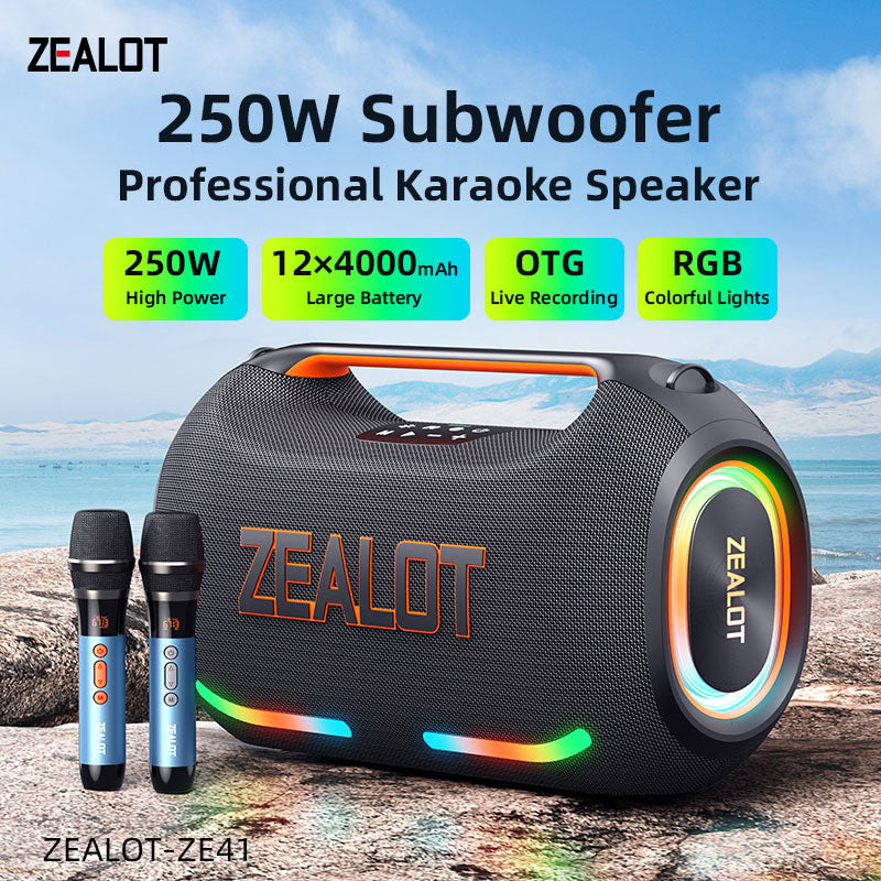 ZEALOT ZE41 Ultra High Output Heavy Bass Party Speaker - Angle 3