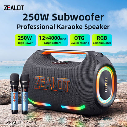 ZEALOT ZE41 Ultra High Output Heavy Bass Party Speaker - Angle 3