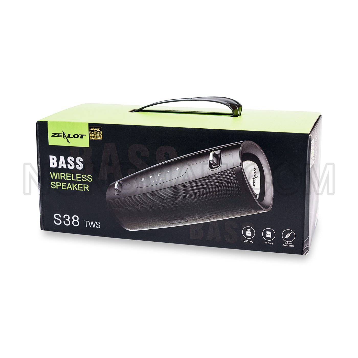 ZEALOT S38 Outdoor Portable Bluetooth Speaker with Strap - Angle 3