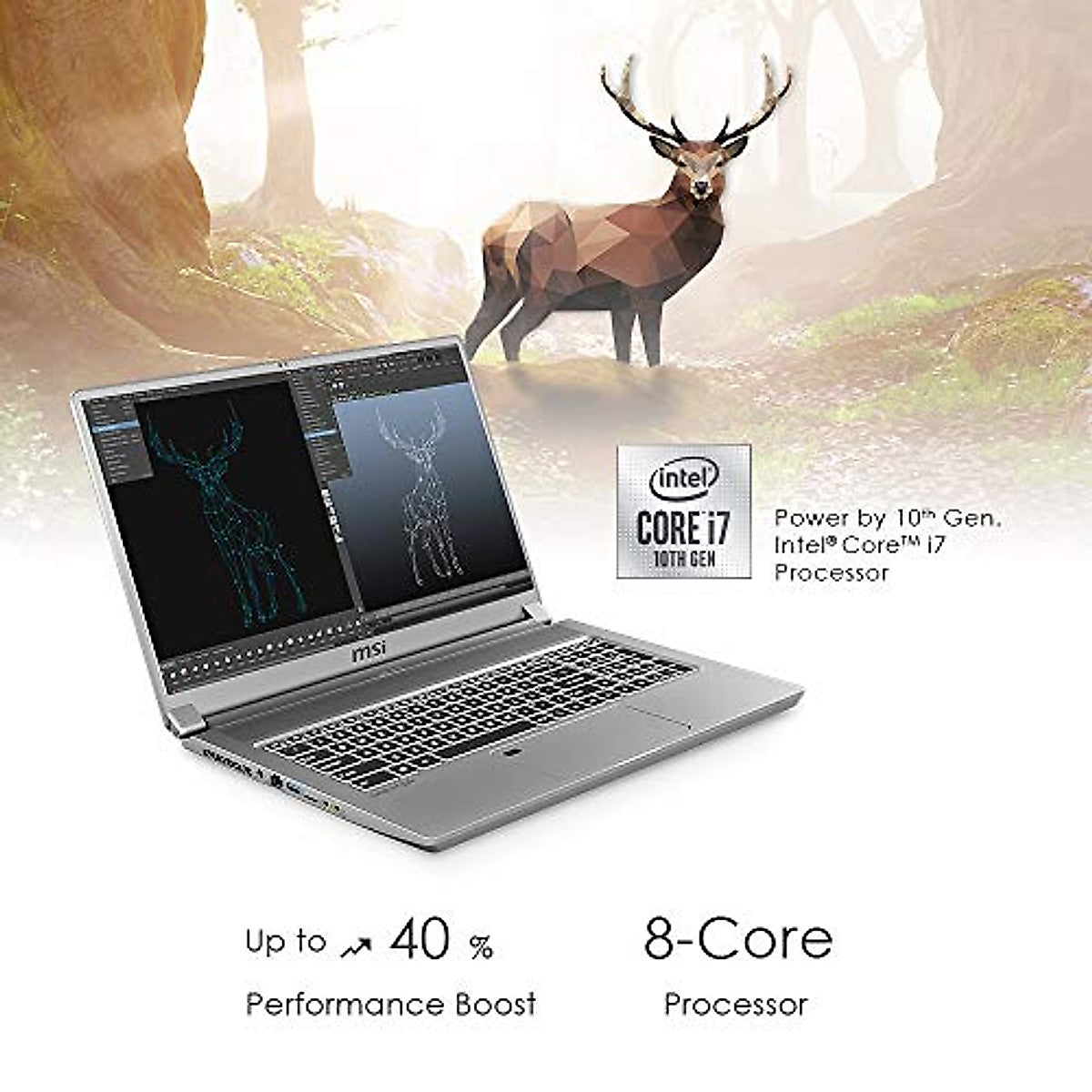 MSI Creator 17 A10SGS - 17" 4K 2160p UHD, 32GB RAM, 1TB NVMe SSD