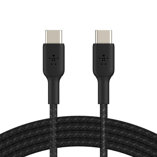 Belkin USB-A to USB-C 1M Cable Braided | Color Available” BLACK & WHITE