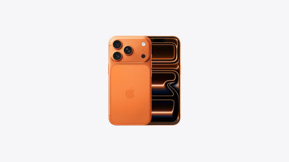 iPhone 17 Pro smartphone in Cosmic Orange