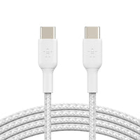 USB-A TO USB-C CABLE 3M WHITE BRAIDED