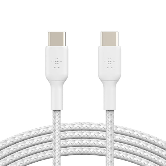 USB-A TO USB-C CABLE 3M WHITE BRAIDED