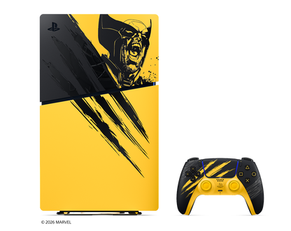 Marvel's Wolverine PS5 Digital Edition front view with limited-edition controller