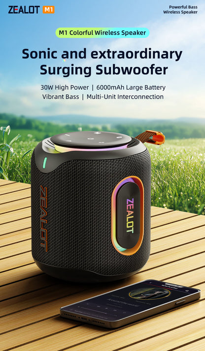 ZEALOT M1 Ultra-Compact Pocket Bluetooth Speaker - Angle 3