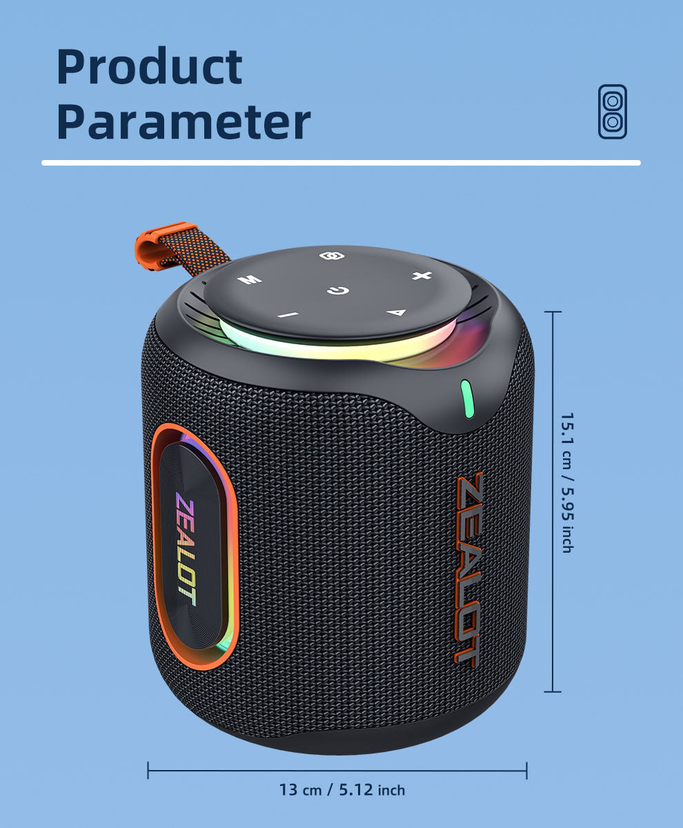ZEALOT M1 Ultra-Compact Pocket Bluetooth Speaker - Angle 2
