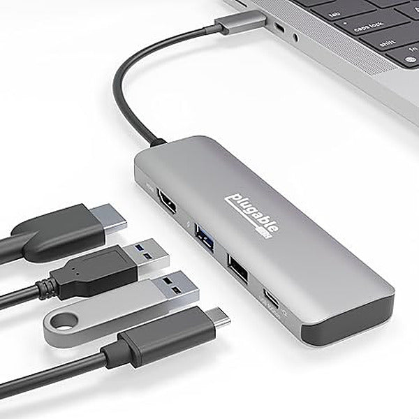 Baseus Square Round 4 in 1 USB Hub Adapter charging accessory